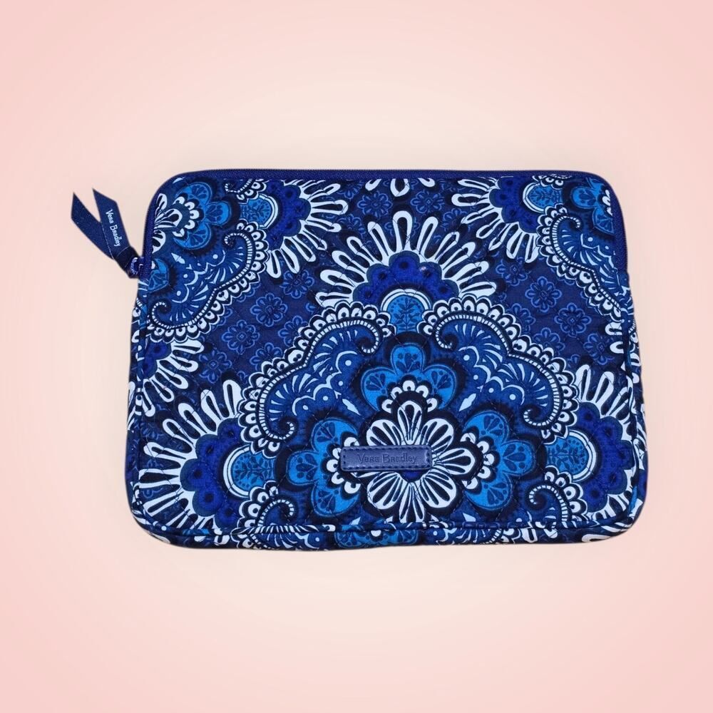 Vera Bradley Tablet Sleeve Blue Tapestry Universal‎ Padded Women's